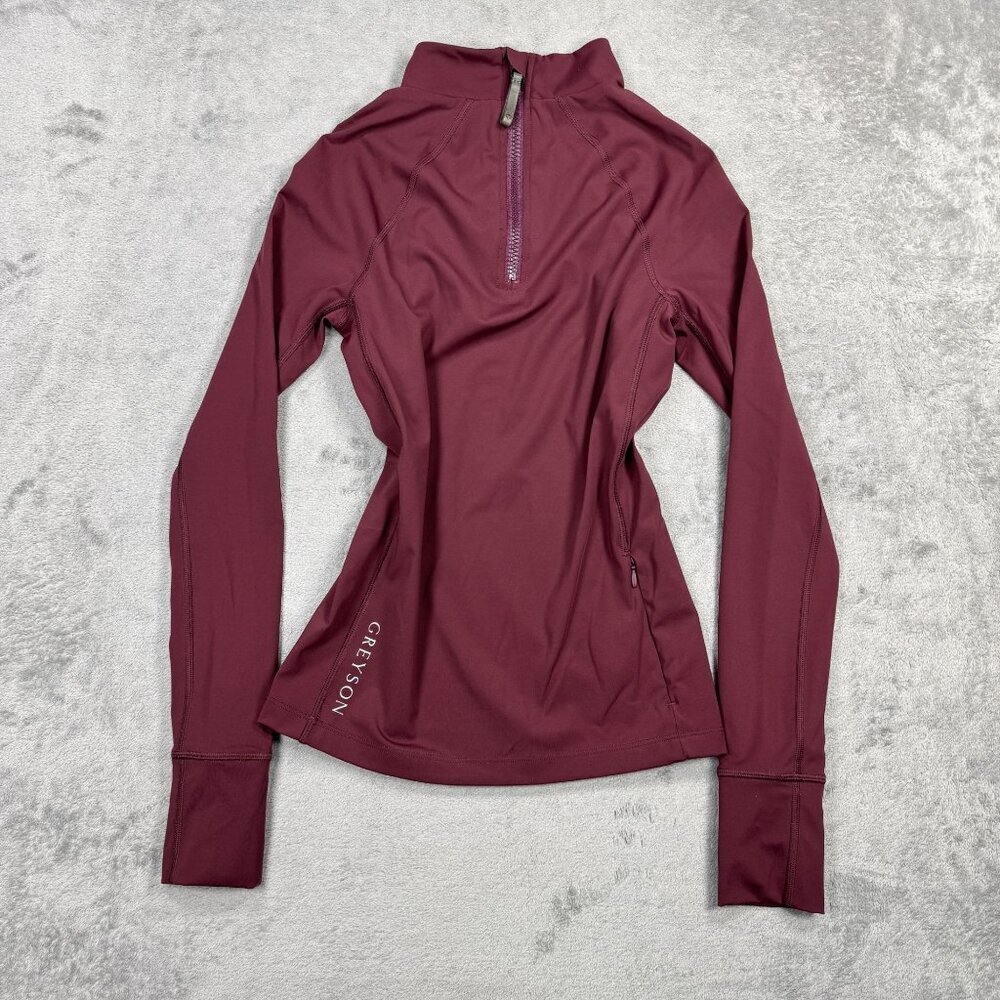 Greyson Quarter Zip Maroon Pullover Long Sleeve Golf Performance Athleisure XS
